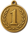 Platz 1 Medaille