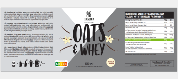 Oats & Whey 2000 gr – Bild 3